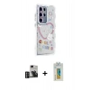 MARSİLYAN™- Galaxy S24 Ultra Kılıf Ahenk Modern Serisi - Siyah Polymer Nano Ekran Koruyucu + PVD Metal Kamera Lens - DNMR