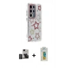 MARSİLYAN™- Galaxy S24 Ultra Kılıf Ahenk Modern Serisi - Siyah Polymer Nano Ekran Koruyucu + PVD Metal Kamera Lens - DNMR