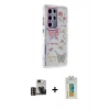MARSİLYAN™- Galaxy S24 Ultra Kılıf Ahenk Modern Serisi - Siyah Polymer Nano Ekran Koruyucu + PVD Metal Kamera Lens - GD