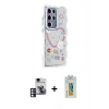 MARSİLYAN™- Galaxy S24 Ultra Kılıf Ahenk Modern Serisi - Siyah Polymer Nano Ekran Koruyucu + PVD Metal Kamera Lens - PE