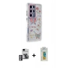 MARSİLYAN™- Galaxy S24 Ultra Kılıf Ahenk Modern Serisi - Siyah Polymer Nano Ekran Koruyucu + PVD Metal Kamera Lens - PE