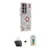 MARSİLYAN™- Galaxy S24 Ultra Kılıf Ahenk Modern Serisi - Siyah Polymer Nano Ekran Koruyucu + Kamera Lens Koruma Cam - SF
