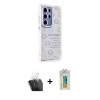 MARSİLYAN™- Galaxy S24 Ultra Kılıf Ahenk Modern Serisi - Siyah Polymer Nano Ekran Koruyucu + Kamera Lens Koruma Cam - SF