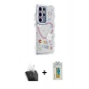 MARSİLYAN™- Galaxy S24 Ultra Kılıf Ahenk Modern Serisi - Siyah Polymer Nano Ekran Koruyucu + Kamera Lens Koruma Cam - SF