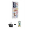 MARSİLYAN™- Galaxy S24 Ultra Kılıf Ahenk Modern Serisi - Siyah Polymer Nano Ekran Koruyucu + Kamera Lens Koruma Cam - SF