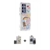 MARSİLYAN™- Galaxy S24 Ultra Kılıf Ahenk Modern Serisi - Siyah Vanessa Magic Hayalet Cam + Bilvis Titan Kamera Lens - GD