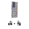 MARSİLYAN™- Galaxy S24 Ultra Kılıf Ahenk Modern Serisi - Siyah Vanessa Magic Hayalet Cam + PVD Metal Kamera Lens - GD