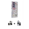 MARSİLYAN™- Galaxy S24 Ultra Kılıf Ahenk Modern Serisi - Siyah Vanessa Magic Hayalet Cam + PVD Metal Kamera Lens - GD