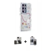 MARSİLYAN™- Galaxy S24 Ultra Kılıf Ahenk Modern Serisi - Siyah Vanessa Magic Hayalet Cam + PVD Metal Kamera Lens - GD