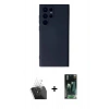MARSİLYAN™- Galaxy S24 Ultra Kılıf Ahenk Serisi - Şeffaf 360 Full Body Arka Koruyucu + Kamera Lens Koruma Cam - SF