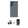 MARSİLYAN™- Galaxy S24 Ultra Kılıf Ahenk Serisi - Siyah 360 Mat Full Body Arka Koruyucu + PVD Metal Kamera Lens - DNMR