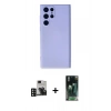 MARSİLYAN™- Galaxy S24 Ultra Kılıf Ahenk Serisi - Siyah 360 Mat Full Body Arka Koruyucu + PVD Metal Kamera Lens - DNMR