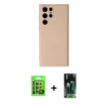 MARSİLYAN™- Galaxy S24 Ultra Kılıf Ahenk Serisi - Siyah 360 Mat Full Body Arka Koruyucu + Raze Metal Kamera Lens - MR