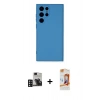 MARSİLYAN™- Galaxy S24 Ultra Kılıf Ahenk Serisi - Siyah AutoKit 5in1 Fiber Polymer Nano Ekran Koruyucu + PVD Metal Kamera Lens - DNMR