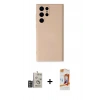 MARSİLYAN™- Galaxy S24 Ultra Kılıf Ahenk Serisi - Siyah AutoKit 5in1 Fiber Polymer Nano Ekran Koruyucu + Bilvis Titan Kamera Lens - DNMR