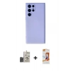 MARSİLYAN™- Galaxy S24 Ultra Kılıf Ahenk Serisi - Siyah AutoKit 5in1 Fiber Polymer Nano Ekran Koruyucu + Bilvis Titan Kamera Lens - DNMR