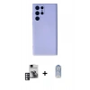 MARSİLYAN™- Galaxy S24 Ultra Kılıf Ahenk Serisi - Siyah Joko Magic 5D Cam + PVD Metal Kamera Lens - PE