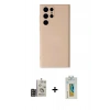 MARSİLYAN™- Galaxy S24 Ultra Kılıf Ahenk Serisi - Siyah Polymer Nano Ekran Koruyucu + Bilvis Titan Kamera Lens - GD
