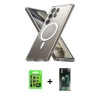MARSİLYAN™- Galaxy S24 Ultra Kılıf Ahenk Yansıma Prime - Siyah 360 Mat Full Body Arka Koruyucu + Raze Metal Kamera Lens - SI