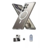MARSİLYAN™- Galaxy S24 Ultra Kılıf Ahenk Yansıma Prime - Siyah Joko Magic 5D Cam + PVD Metal Kamera Lens - GD