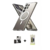 MARSİLYAN™- Galaxy S24 Ultra Kılıf Ahenk Yansıma Prime - Siyah Joko Magic 5D Hayalet Cam + PVD Metal Kamera Lens - GD