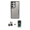 MARSİLYAN™- Galaxy S24 Ultra Kılıf Akış Çizgi Koleksiyonu - Şeffaf 360 Full Body Arka Koruyucu + PVD Metal Kamera Lens - DNMR