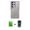 MARSİLYAN™- Galaxy S24 Ultra Kılıf Akış Çizgi Koleksiyonu - Şeffaf 360 Full Body Arka Koruyucu + Raze Metal Kamera Lens - GS