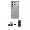 MARSİLYAN™- Galaxy S24 Ultra Kılıf Akış Çizgi Koleksiyonu - Şeffaf 360 Full Body Arka Koruyucu + PVD Metal Kamera Lens - GD