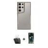 MARSİLYAN™- Galaxy S24 Ultra Kılıf Akış Çizgi Koleksiyonu - Şeffaf 360 Full Body Arka Koruyucu + Kamera Lens Koruma Cam - SF