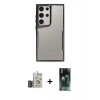 MARSİLYAN™- Galaxy S24 Ultra Kılıf Akış Çizgi Koleksiyonu - Siyah 360 Mat Full Body Arka Koruyucu + Bilvis Titan Kamera Lens - DNMR