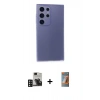 MARSİLYAN™- Galaxy S24 Ultra Kılıf Atlas Minimal Prime - Siyah AutoKit 5in1 Fiber Hayalet Polymer Nano Ekran Koruyucu + PVD Metal Kamera Lens - DNMR