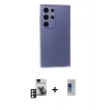 MARSİLYAN™- Galaxy S24 Ultra Kılıf Atlas Minimal Prime - Siyah Durable Full Glue Curved Cam + PVD Metal Kamera Lens - PE