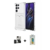 MARSİLYAN™- Galaxy S24 Ultra Kılıf Doruk Klasik Koleksiyonu - Siyah Polymer Nano Ekran Koruyucu + PVD Metal Kamera Lens - DNMR