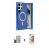 MARSİLYAN™- Galaxy S24 Ultra Kılıf Eksen Çizgi - Siyah AutoKit 5in1 Fiber Polymer Nano Ekran Koruyucu + Bilvis Titan Kamera Lens - DNMR