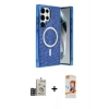 MARSİLYAN™- Galaxy S24 Ultra Kılıf Eksen Çizgi - Siyah AutoKit 5in1 Fiber Polymer Nano Ekran Koruyucu + Bilvis Titan Kamera Lens - GD