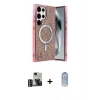 MARSİLYAN™- Galaxy S24 Ultra Kılıf Eksen Çizgi - Siyah Joko Magic 5D Cam + PVD Metal Kamera Lens - GD