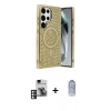 MARSİLYAN™- Galaxy S24 Ultra Kılıf Eksen Çizgi - Siyah Joko Magic 5D Cam + PVD Metal Kamera Lens - PE