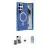 MARSİLYAN™- Galaxy S24 Ultra Kılıf Eksen Çizgi - Siyah Joko Magic 5D Cam + PVD Metal Kamera Lens - PE