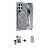 MARSİLYAN™- Galaxy S24 Ultra Kılıf Eksen Çizgi - Siyah Joko Magic 5D Cam + PVD Metal Kamera Lens - PE