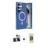 MARSİLYAN™- Galaxy S24 Ultra Kılıf Eksen Çizgi - Siyah Joko Magic 5D Hayalet Cam + PVD Metal Kamera Lens - SH
