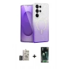 MARSİLYAN™- Galaxy S24 Ultra Kılıf Eksen Minimal Özel Seri - Siyah 360 Mat Full Body Arka Koruyucu + Bilvis Titan Kamera Lens - DNMR