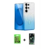 MARSİLYAN™- Galaxy S24 Ultra Kılıf Eksen Minimal Özel Seri - Siyah 360 Mat Full Body Arka Koruyucu + Raze Metal Kamera Lens - GI