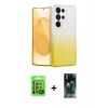 MARSİLYAN™- Galaxy S24 Ultra Kılıf Eksen Minimal Özel Seri - Siyah 360 Mat Full Body Arka Koruyucu + Raze Metal Kamera Lens - GI