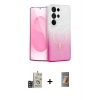 MARSİLYAN™- Galaxy S24 Ultra Kılıf Eksen Minimal Özel Seri - Siyah AutoKit 5in1 Fiber Hayalet Polymer Nano Ekran Koruyucu + Bilvis Titan Kamera Lens - GD