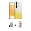 MARSİLYAN™- Galaxy S24 Ultra Kılıf Eksen Minimal Özel Seri - Siyah AutoKit 5in1 Fiber Polymer Nano Ekran Koruyucu + Bilvis Titan Kamera Lens - GD