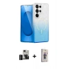 MARSİLYAN™- Galaxy S24 Ultra Kılıf Eksen Minimal Özel Seri - Siyah Bilvis 3D Cam Ekran Koruyucu + PVD Metal Kamera Lens - SH