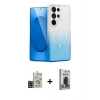 MARSİLYAN™- Galaxy S24 Ultra Kılıf Eksen Minimal Özel Seri - Siyah Bilvis Hayalet Cam Ekran Koruyucu + Bilvis Titan Kamera Lens - SH