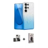 MARSİLYAN™- Galaxy S24 Ultra Kılıf Eksen Minimal Özel Seri - Siyah Bilvis Hayalet Cam Ekran Koruyucu + PVD Metal Kamera Lens - GD