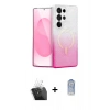 MARSİLYAN™- Galaxy S24 Ultra Kılıf Eksen Minimal Özel Seri - Siyah Joko Magic 5D Cam + Kamera Lens Koruma Cam - SF