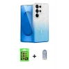 MARSİLYAN™- Galaxy S24 Ultra Kılıf Eksen Minimal Özel Seri - Siyah Joko Magic 5D Cam + Raze Metal Kamera Lens - SI